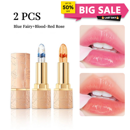 🔥LAST DAY - BUY 1 GET 1 FREE JUST AUD$13.99 EACH👄Crystal Flower Temperature Color Change Jelly Lipstick