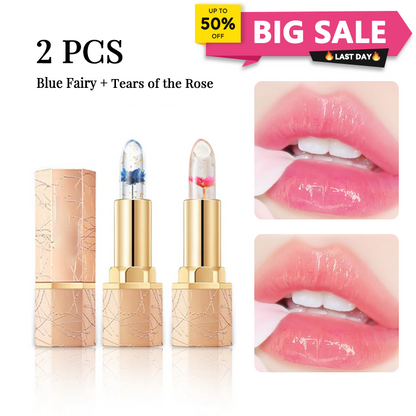 🔥LAST DAY - BUY 1 GET 1 FREE JUST AUD$13.99 EACH👄Crystal Flower Temperature Color Change Jelly Lipstick