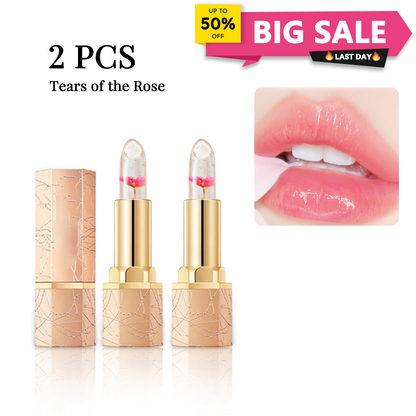 🔥LAST DAY - BUY 1 GET 1 FREE JUST AUD$13.99 EACH👄Crystal Flower Temperature Color Change Jelly Lipstick