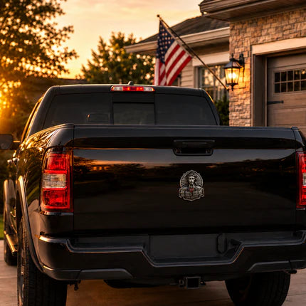 Faith emblem on truck