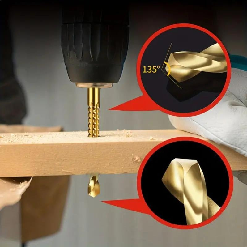 🔥Last Day Buy 1 get 1 free-49% off🔥Titanium-Coated Drill Bit Set