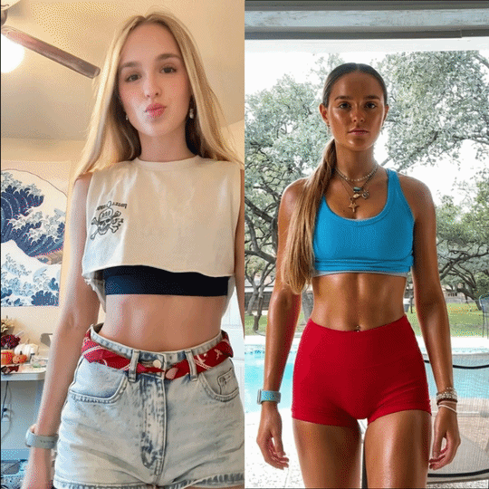 Before and after sun-free glow transformation