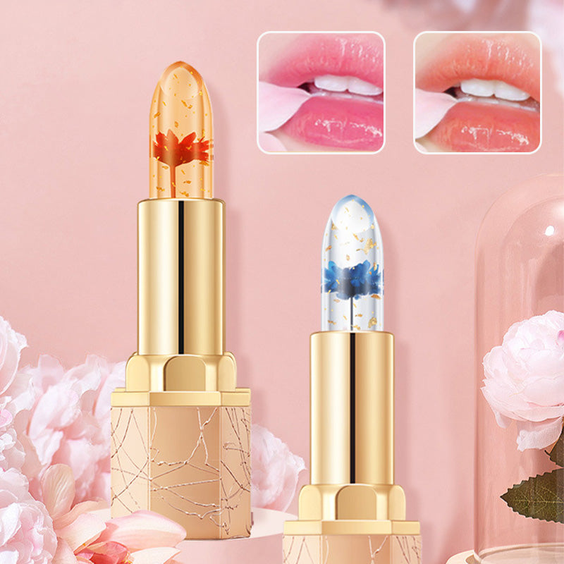 🔥LAST DAY - BUY 1 GET 1 FREE JUST AUD$13.99 EACH👄Crystal Flower Temperature Color Change Jelly Lipstick